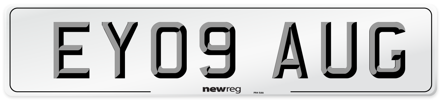 EY09 AUG Number Plate from New Reg